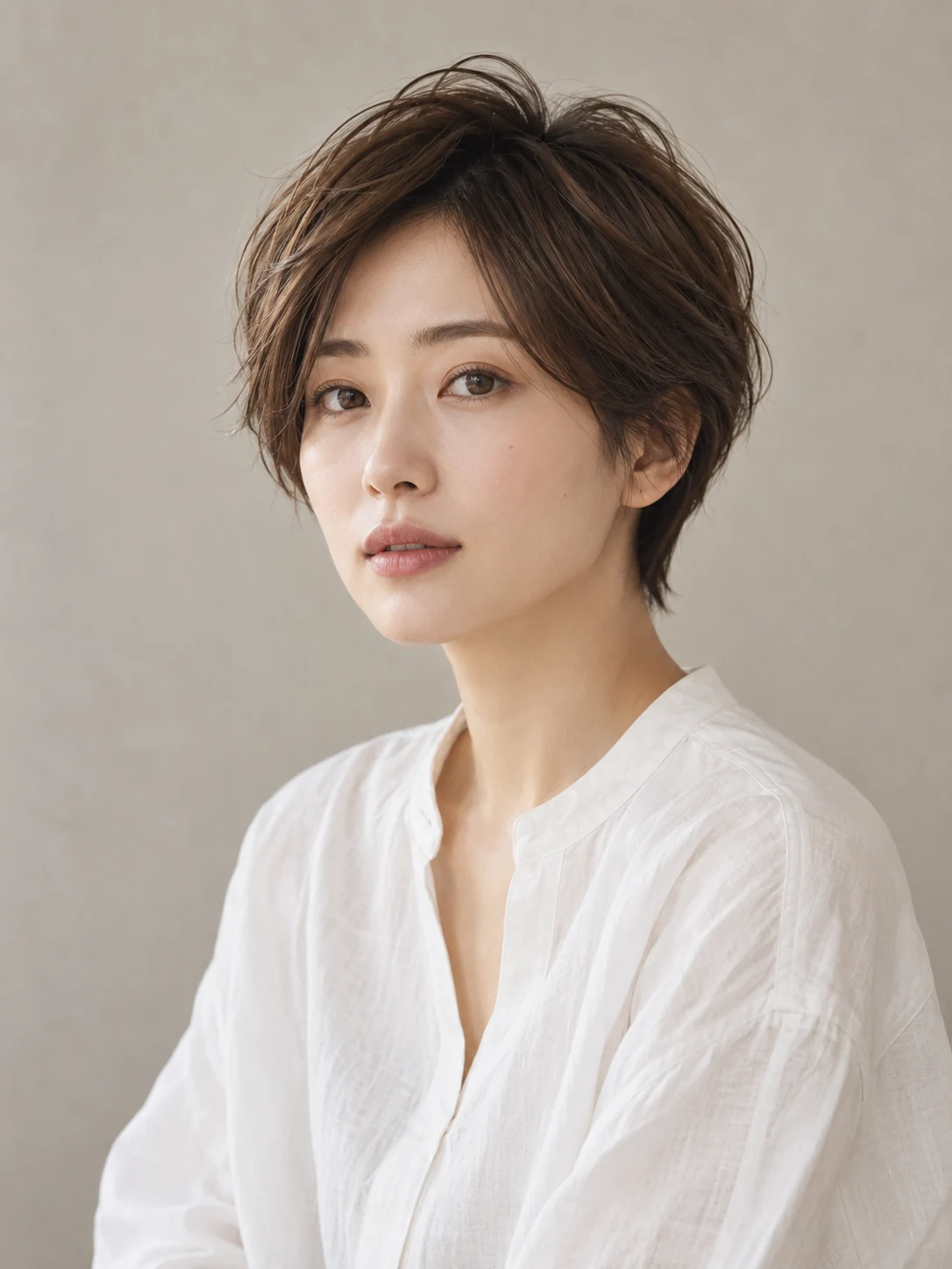 柔らかな丸みのあるショートヘアのイメージ